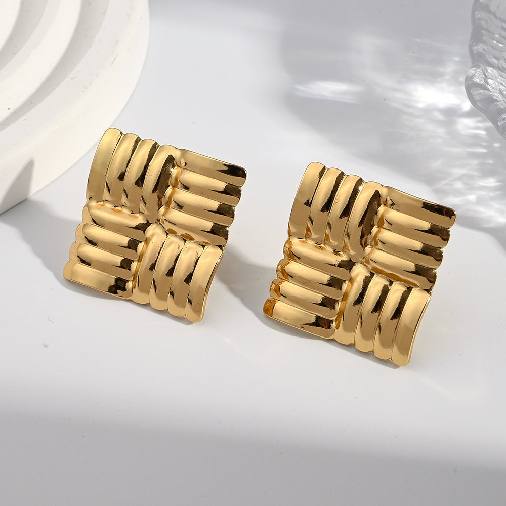 boucles d'oreilles square