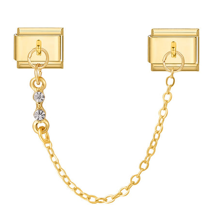Charm Chaîne Strass pour bracelet italien – acier inoxydable