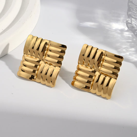boucles d'oreilles square